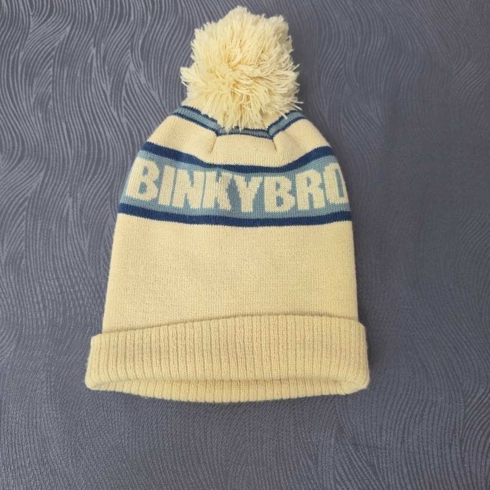 BinkyBro Jupiter Blue Pom Beanie Knit Hat Kids Youth Siize 3-6 Years Skater Hat - Picture 3 of 5